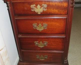 Solid Genuine Mahogany Small 4 Drawer Chest by Kling Furniture