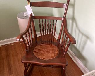 Antique cane bottom rocker 