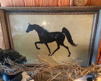 Horse needlepoint by Dr. Hill himself