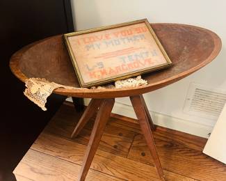 Antique primitive dough bowl 