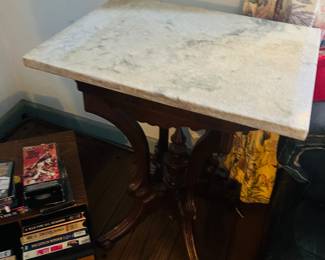 Marble top Eastlake side table 