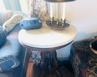 Marble top parlor table