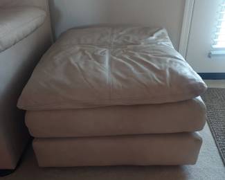 Leather ottoman 