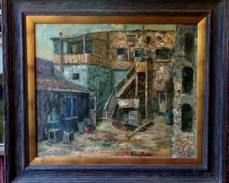 Large 24x30 original oil by well listed artist Vincent Farrell, Laguna Beach listed artist 1913-1995. One of his early regional works!