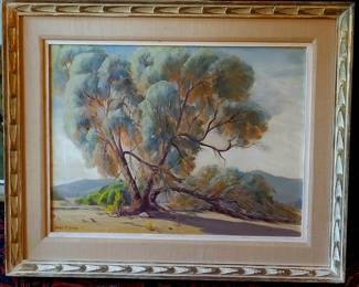 Nice original California Desert landscape by listed artist Naomi Evans