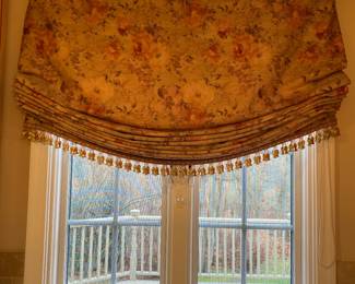 Roman shade valance, shown on a 39" window frame