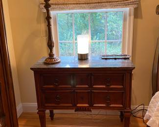 Ethan Allen two drawer console from the Tuscany collection, measuring 42" wide by 19" deep and 34" high