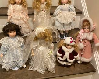 Assortment of dolls, not pictured and available are also American Girl dolls