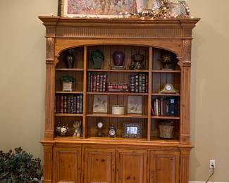Ethan Allen Library cabinet, 76.5" wide by 21" deep by 90" tall