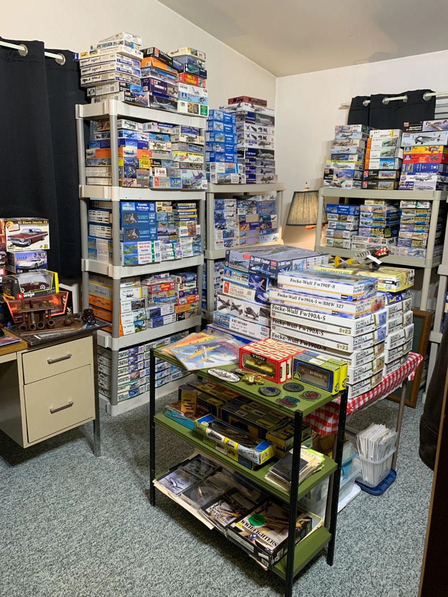 Massive collection of new model airplane kits - Brands including Trumpeter, Hasegawa, Eduard, Tamiya, PCM, Kinetic, GWH, Monogram, Kitty Hawk, Academy, and many more.