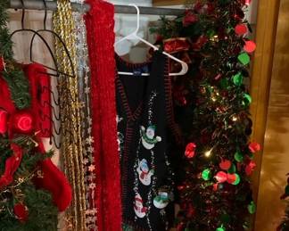Christmas garland and other decorations