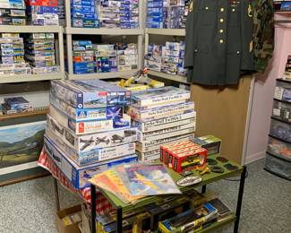 Massive collection of new model airplane kits - Brands including Trumpeter, Hasegawa, Eduard, Tamiya, PCM, Kinetic, GWH, Monogram, Kitty Hawk, Academy, and many more. 
