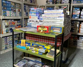 Massive collection of new model airplane kits - Brands including Trumpeter, Hasegawa, Eduard, Tamiya, PCM, Kinetic, GWH, Monogram, Kitty Hawk, Academy, and many more. 