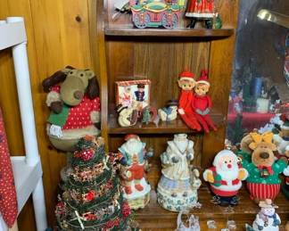 Variety of Christmas decor. Jim Shore