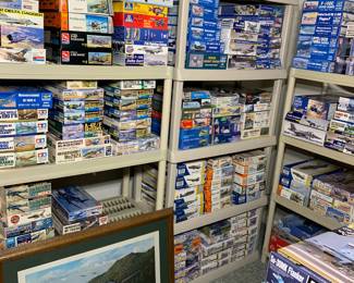 Massive collection of new model airplane kits - Brands including Trumpeter, Hasegawa, Eduard, Tamiya, PCM, Kinetic, GWH, Monogram, Kitty Hawk, Academy, and many more. 