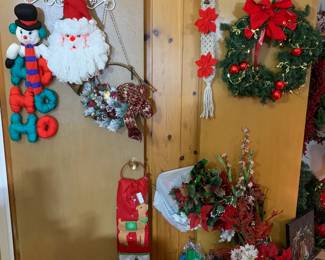 Vintage hanging Christmas wall decor.