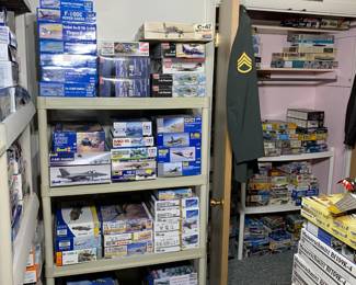 Massive collection of new model airplane kits - Brands including Trumpeter, Hasegawa, Eduard, Tamiya, PCM, Kinetic, GWH, Monogram, Kitty Hawk, Academy, and many more. 