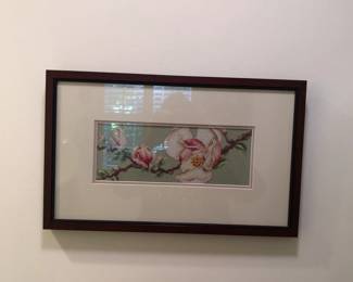 Lovely Needlepoint of Cherry Blossoms ?