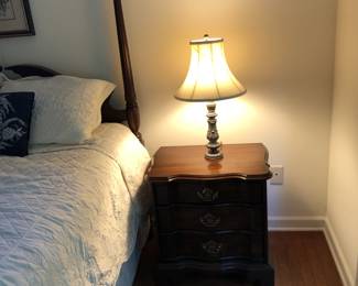 Master Bedroom Night Stand w/Brass Lamp