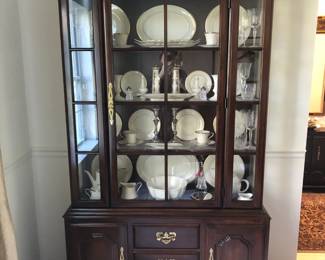 China Hutch Filled wCrystal China