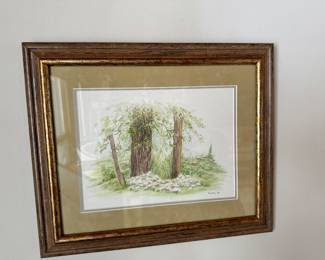 Watercolor by Bobbie Brown (owner of living estate sale)