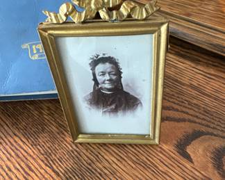 Beautiful antique brass frame and photo