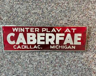 Vintage metal Caberfae sign