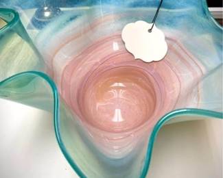 Chihuly Style Glass Hand Blown 
Signed 