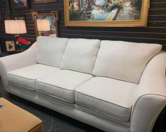 Kevin Charles Fine Upholstery White Sofa