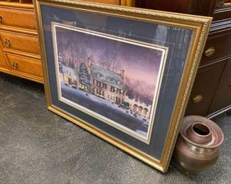 David Yontz Bavarian Inn Original Watercolor Painting Shepherdstown Signed and Numbered 39x33