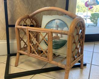 Rattan Magazine Rack 