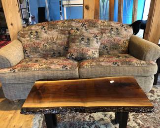 Walnut raw edge table