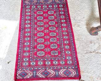 VINTAGE PERSIAN HAND KNOTTED WOOL RUG 3' X 5'