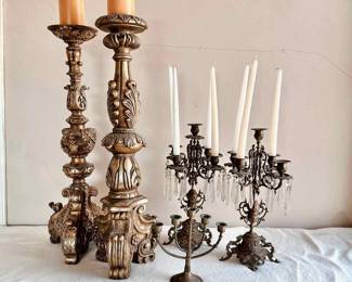 French Bronze Candleabras