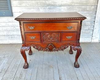 ANTIQUE 4 DRAWER CHIPPENDALE SIDEBOARD