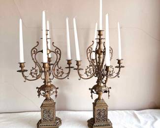 French Bronze Candleabras
