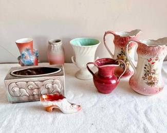 Royal Copley Vase, Shelton Pottery, RS Prussia Pitcher