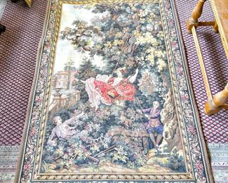 LES TAPISSERIES D'HALLUIN L' ESCARPOLETTE WALL TAPESTRY