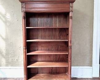 ANTIQUE BOOKCASE SOLID WOOD - 4 SHELVES & 1 DRAWER