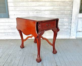 ANTIQUE 2 DRAWER DROP LEAF GAME TABLE