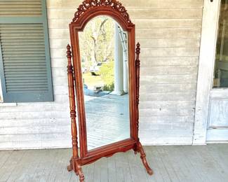 CHEVAL CARVED FLOOR MIRROR