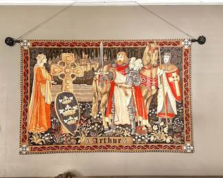METRAX KING ARTHUR AND LADY GUINEVERE HANGING TAPESTRY