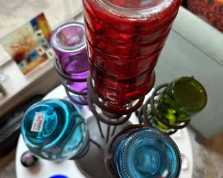 Table top bottle tree sculpture 