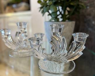 Fostoria Baroque 3 Candlestick Holder