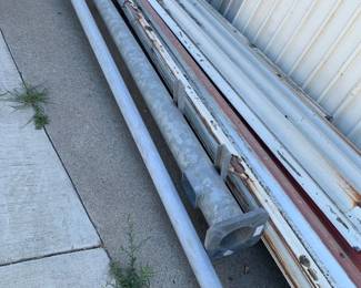 Flag poles 21 ft aluminum galvanized