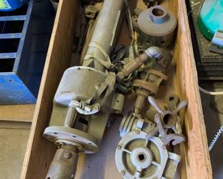 Water main hot tap- pitted shaft need to be machined to fix leak. Mueller hot tap full set of 8" bits w/air motor,