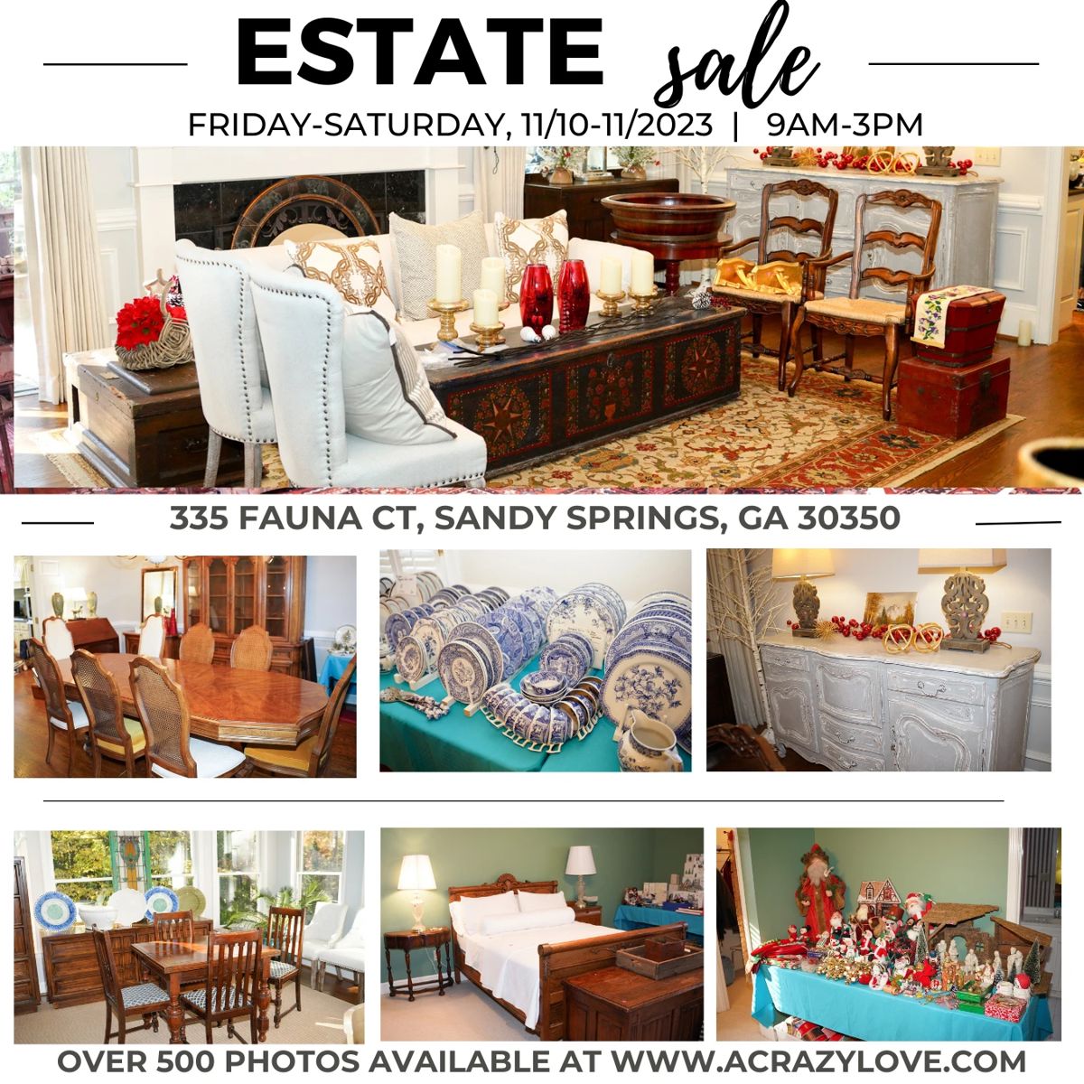 75 OFF! Ashley Glass Luxury Estate Sales... starts on 11/10/2023