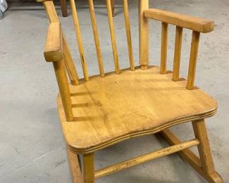 At $65. a Child's or Dolls, Vintage Stenciled Rocking Chair, 