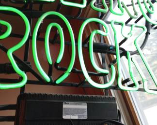 Sold - Green Glowing "Rolling Rock" Neon Sign, $300., a Very Hard to find Sign, Pennsylvania Here I Come!, **SOLD**.