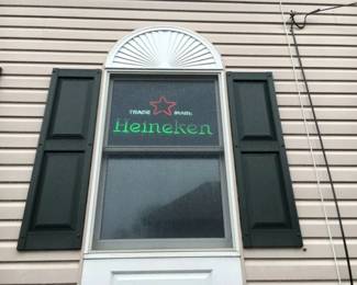 Priced at $300. for the Trade Mark Red Star Heineken Neon Sign, Vintage Large Format, 
